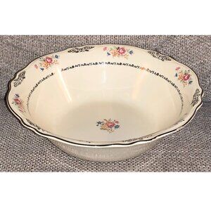 Vintage Homer Laughlin Virginia Rose Floral Porcelain Serving Bowl G49 N8